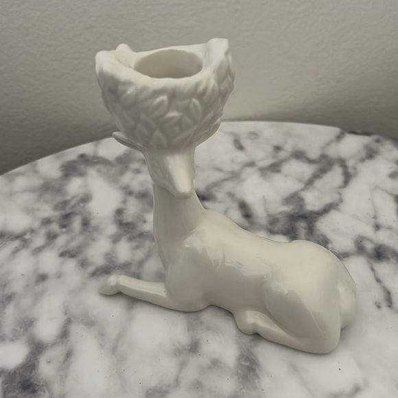 Deer Winter White Creature Candle Holder - Picture 8 of 11